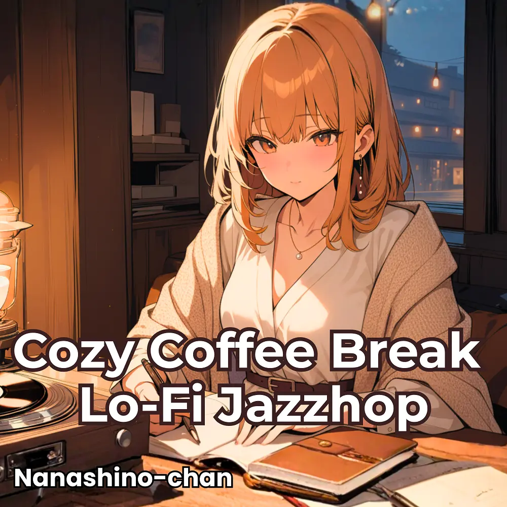 Cover artwork for Cozy Coffee Break Lo-Fi Jazzhop by Nanashino-chan