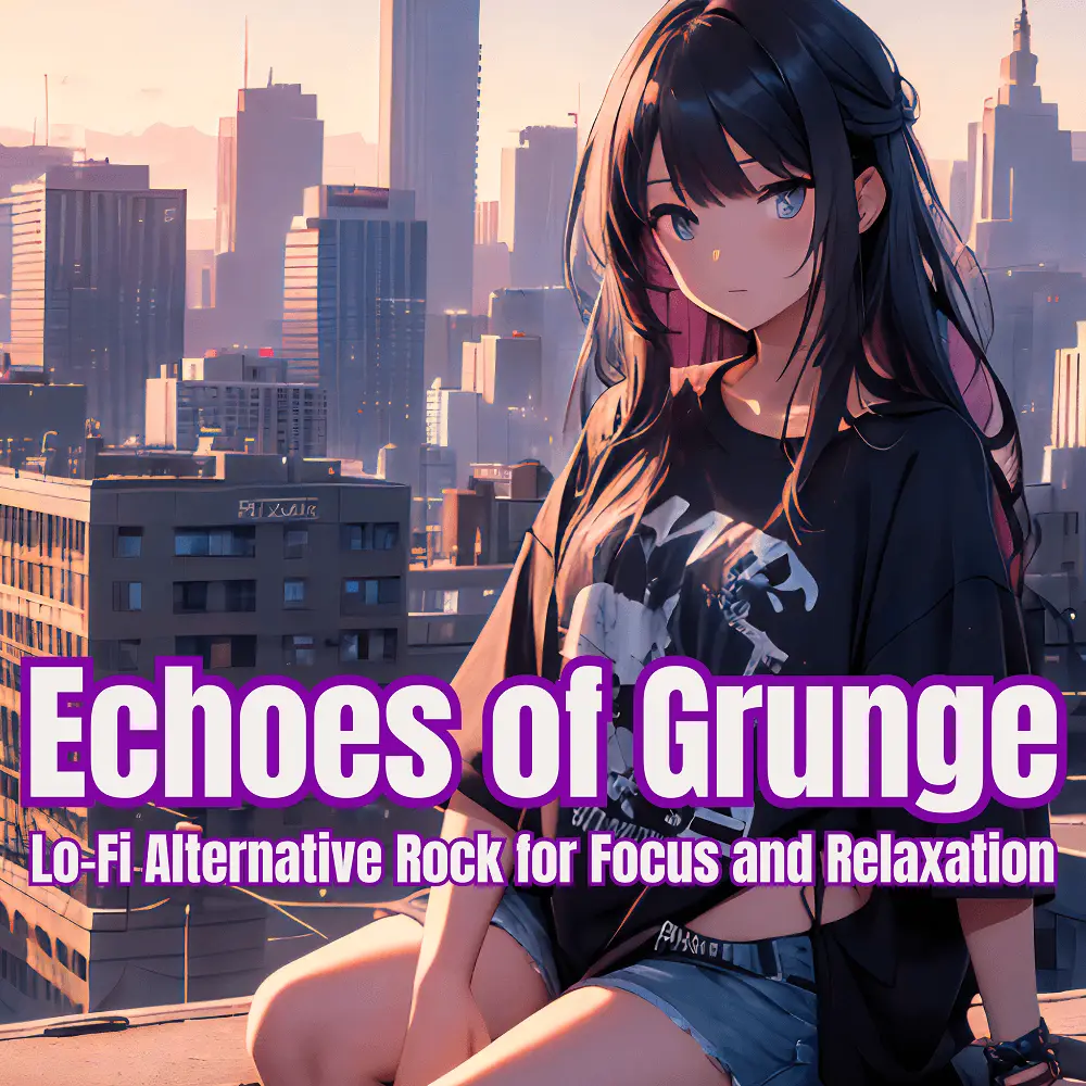 Cover artwork for Echoes of Grunge：Lo-Fi Alternative Rock for Focus and Relaxation by Nanashino-chan