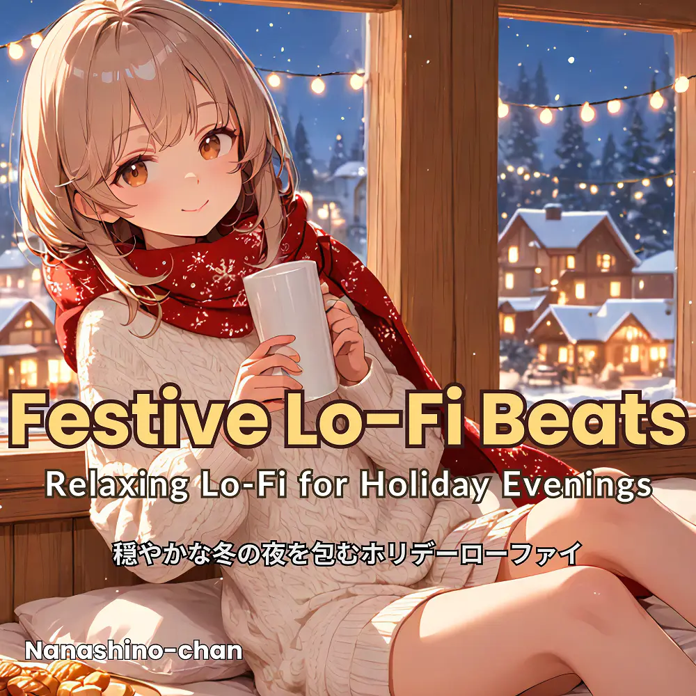 Cover artwork for Festive Lo-Fi Beats:Cozy Holiday Chillhop for Winter Nights by Nanashino-chan