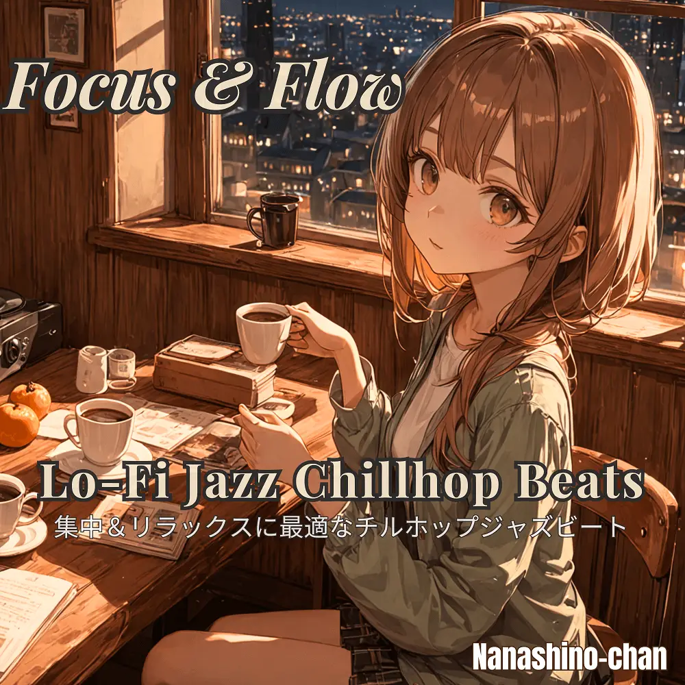 Cover artwork for Focus & Flow:Lo-Fi Jazz Chillhop Beats by Nanashino-chan