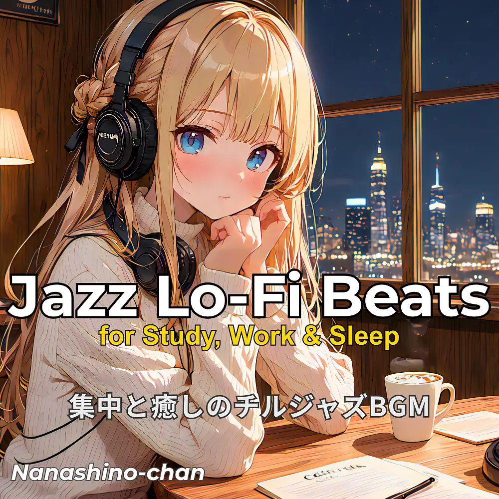 Cover artwork for Focus Jazz Lo-Fi Beats for Study, Work & Sleep by Nanashino-chan