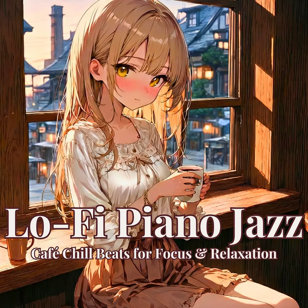 Cover artwork for Lo-Fi Piano Jazz: Café Chill Beats for Focus & Relaxation by Nanashino-chan