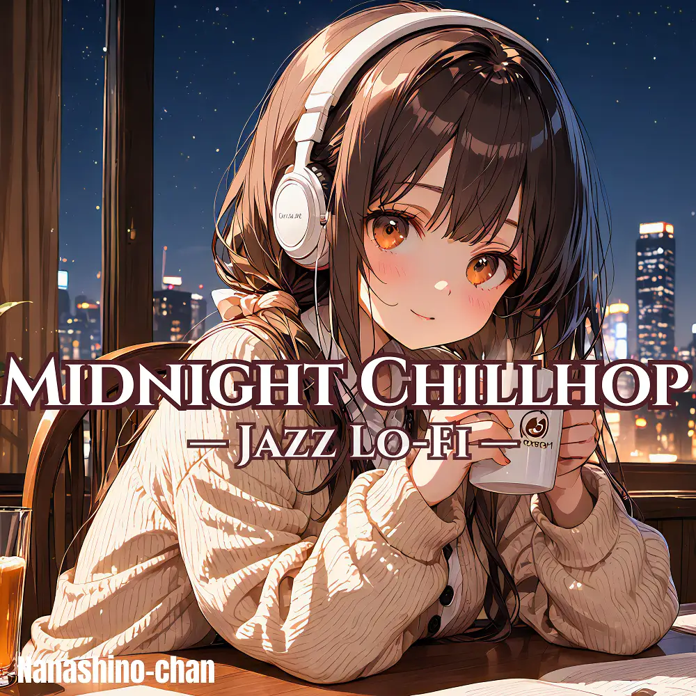 Cover artwork for Midnight Chillhop Jazz Lo-Fi: Smooth Beats for Focus, Relax & Sleep by Nanashino-chan