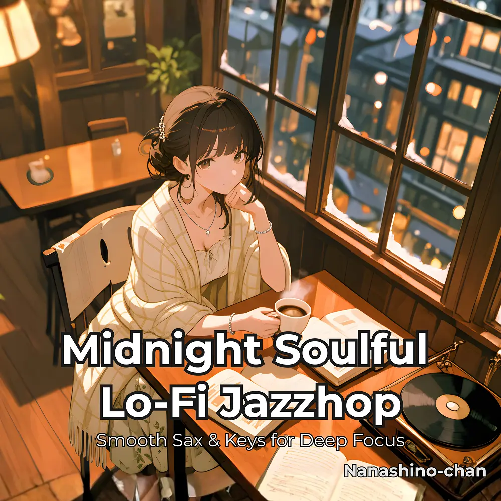 Cover artwork for Midnight Soulful Lo-Fi Jazzhop:Smooth Sax & Keys for Deep Focus by Nanashino-chan