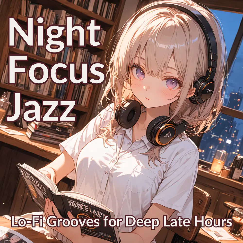 Cover artwork for Night Focus Jazz: Lo-Fi Grooves for Deep Late Hours by Nanashino-chan