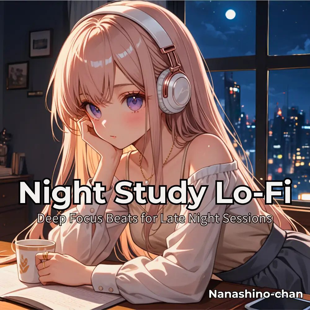 Cover artwork for Night Study Lo-Fi:Deep Focus Beats for Late Night Sessions by Nanashino-chan