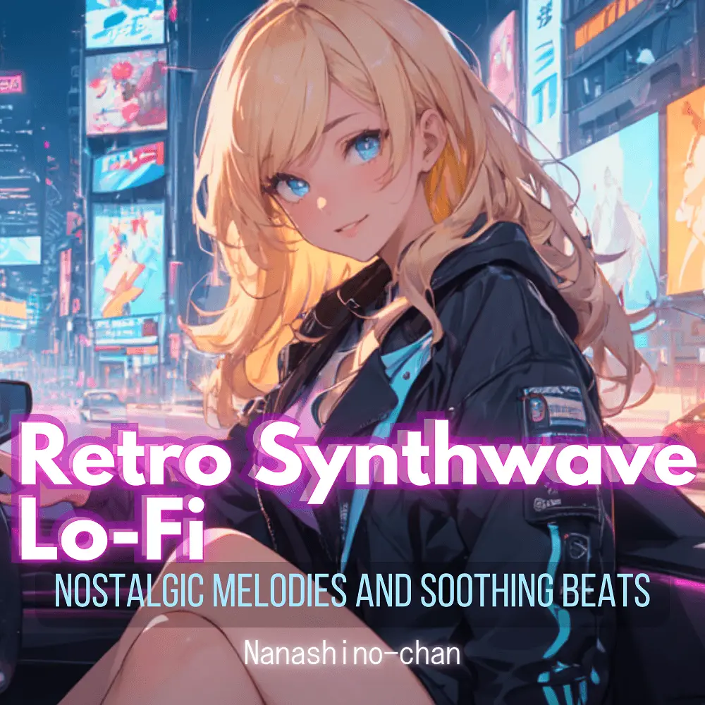 Cover artwork for Retro Rewind: Nostalgic Synthwave Lo-Fi by Nanashino-chan