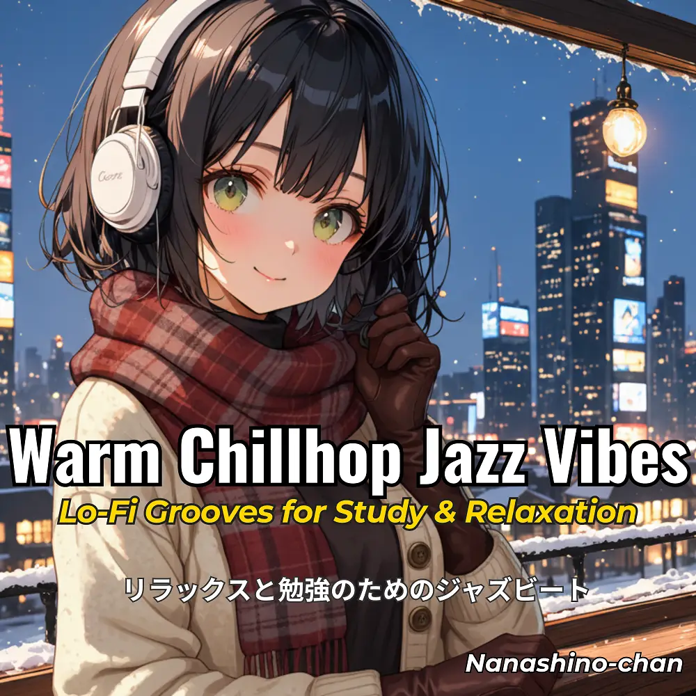 Cover artwork for Warm Chillhop Jazz Vibes: Lo-Fi Grooves for Study & Relaxation by Nanashino-chan